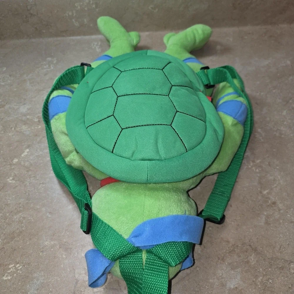 Teenage Mutant Ninja Turtles TMNT Leonardo Green Plush Backpack 21